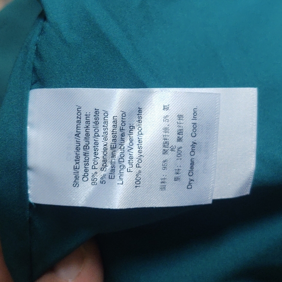 DKNY Emerald Green Ruched sleeve Blazer sz 8 Petite women - Picture 8 of 13